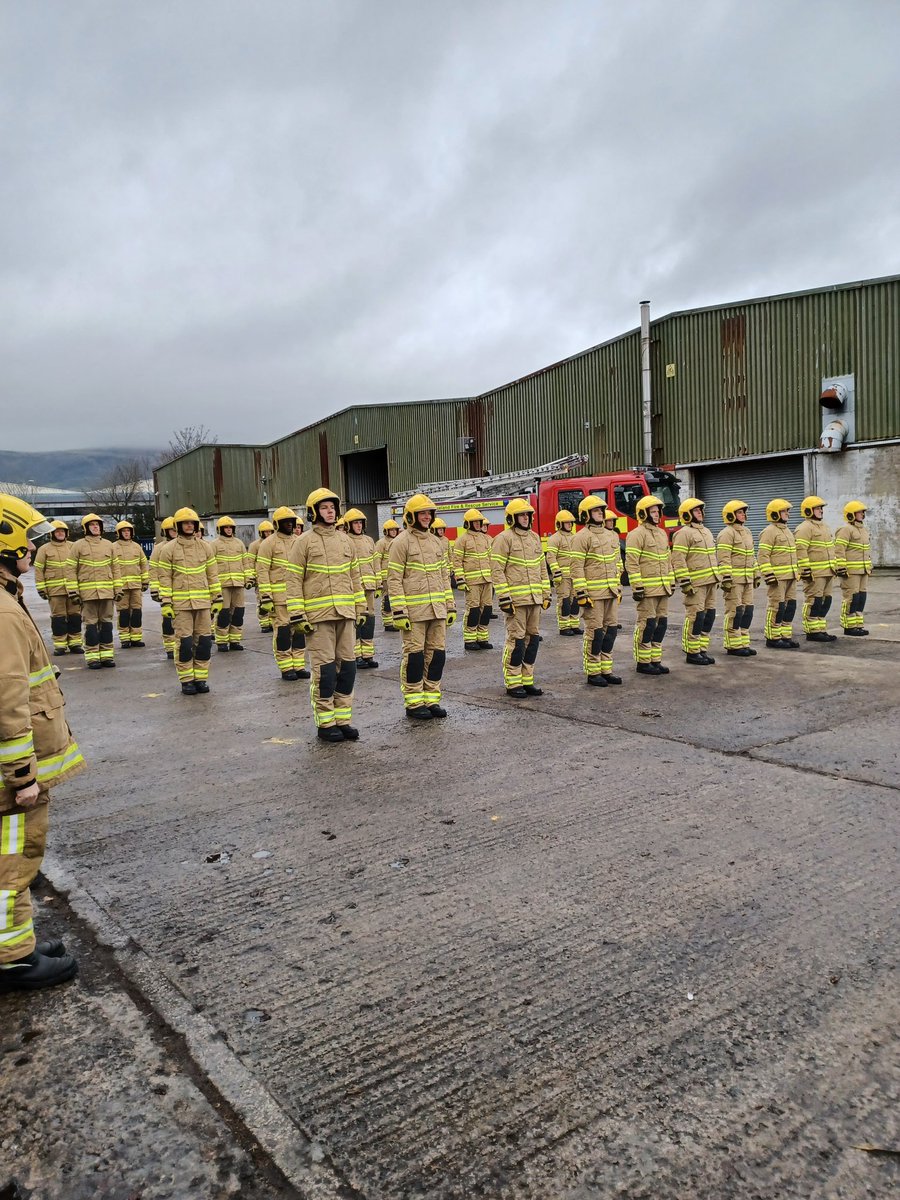 NIFRSOFFICIAL's tweet photo. Today 34 new Wholetime Firefighters are graduating from NIFRS. They will now begin their careers as full-time Firefighters across Northern Ireland. Welcome to NIFRS! https://t.co/4p8beVp2UV