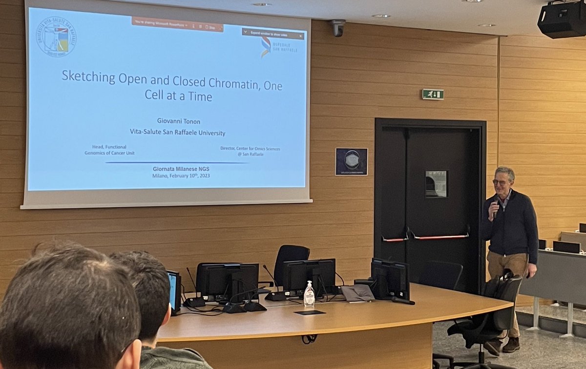 COSR Lab (@cosrlab) on Twitter photo Many <a href="/CosrLab/">COSR Lab</a> members today are happily attending the Milano Meeting on NGS #NGSMilano organised by <a href="/unimib/">Università degli Studi di Milano-Bicocca</a> where <a href="/CosrLab/">COSR Lab</a> director Giovanni Tonon has just presented our work on how and why you should sequence open and closed #chromatin at the #singlecell level. Many <a href="/CosrLab/">COSR Lab</a> members today are happily attending the Milano Meeting on NGS #NGSMilano organised by <a href="/unimib/">Università degli Studi di Milano-Bicocca</a> where <a href="/CosrLab/">COSR Lab</a> director Giovanni Tonon has just presented our work on how and why you should sequence open and closed #chromatin at the #singlecell level.