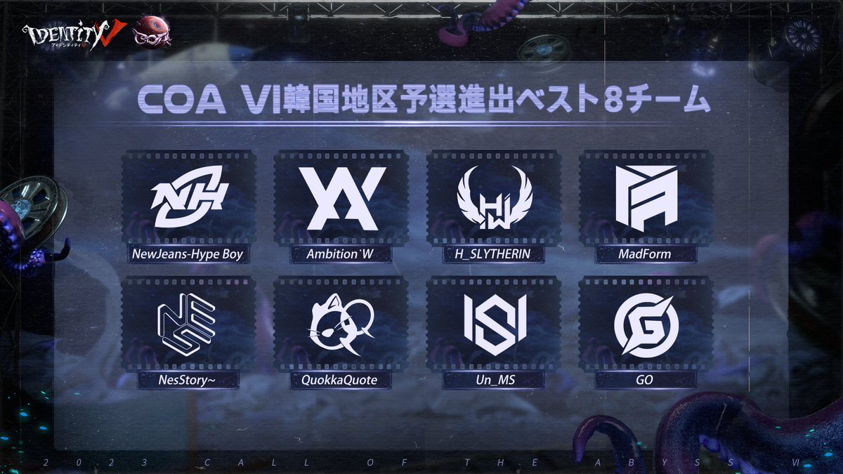 IdentityVChamp's tweet photo. #第五人格COA
COA VI東南アジア地区、香港・マカオ・台湾地区、韓国地区と欧米地区
予選に出場するベスト8チームはこちら🏁
COA VI公式サイト↓
https://t.co/jUU3N03l7v
#第五人格 #IdentityV https://t.co/8M4qJgp46a