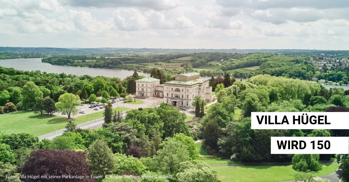 Die Villa Hügel in Essen, früheres Wohnhaus der Krupps, feiert 150. Geburstag 🎂. Gäste können bisher verschlossene Räume erkunden und sich mit Augmented-Reality-App auf Zeitreise begeben. Und es gibt viele Veranstaltungen 👉 buff.ly/401AJJb #Tourismus