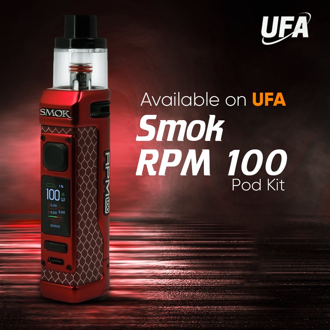 The Smok RPM 100W pod vape kit was created for users of all experience levels. It has a sturdy design and is powered by a 18650 or 21700 battery.

Order - bit.ly/3IdKay9
.
.
.
#UFAMarketplace #ufa #smokrpm100 #SMOK #rpm100 #podkit  #vapeuk #ecigstoreuk #VapeStoreUK