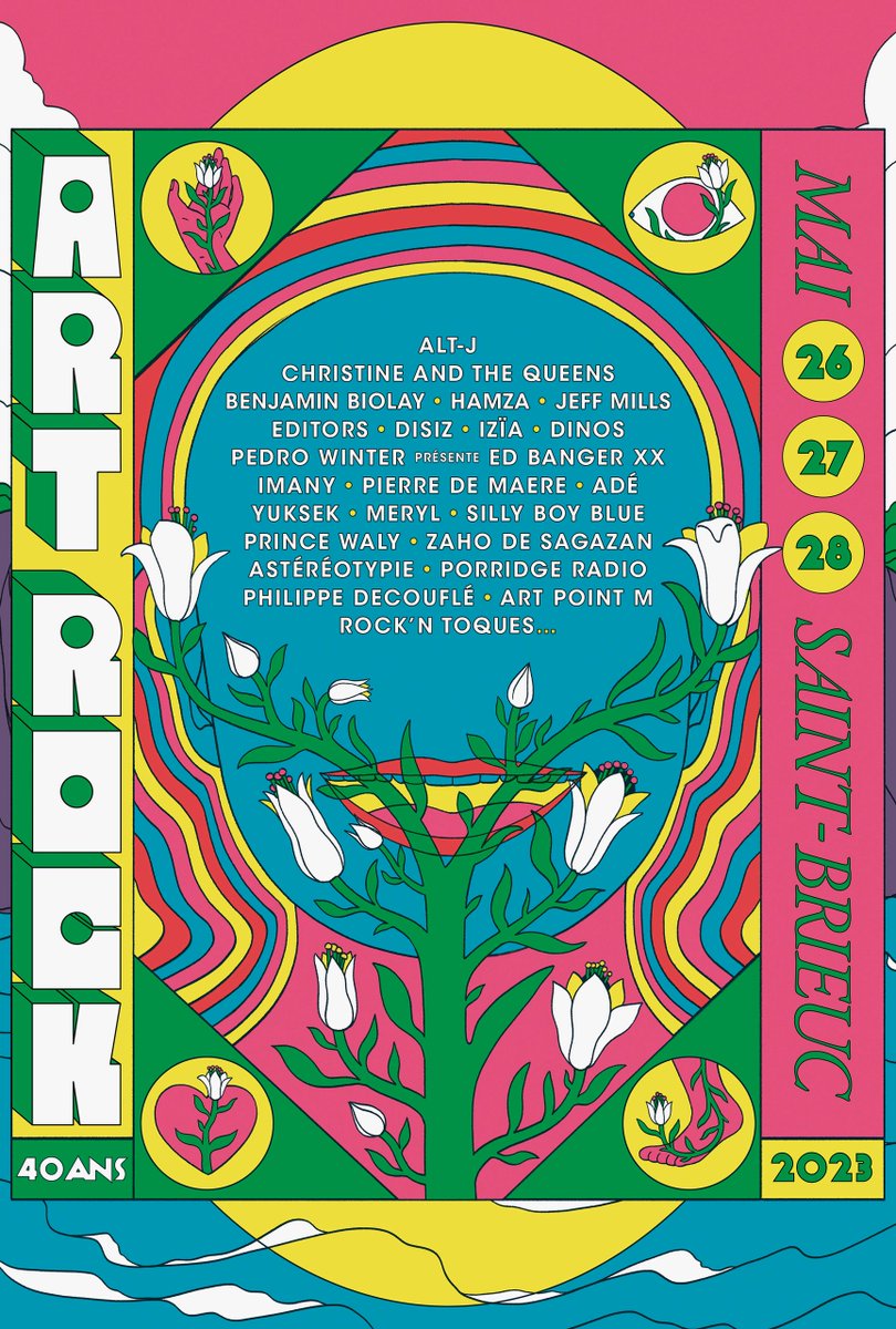 Le festival Art Rock (<a href="/FestivalArtRock/">Festival Art Rock</a>) dévoile sa programmation 2023 (et fête ses 40 ans). 
26, 27 et 28 mai 2023 @ Saint-Brieuc.
#festivalartrock #artrock23