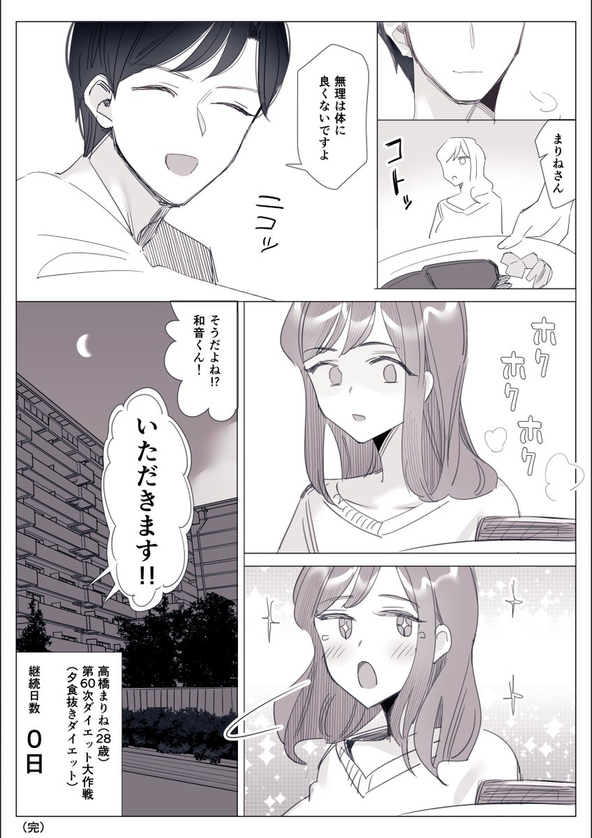 断食ダイエットにいどむ年上彼女 2/2 