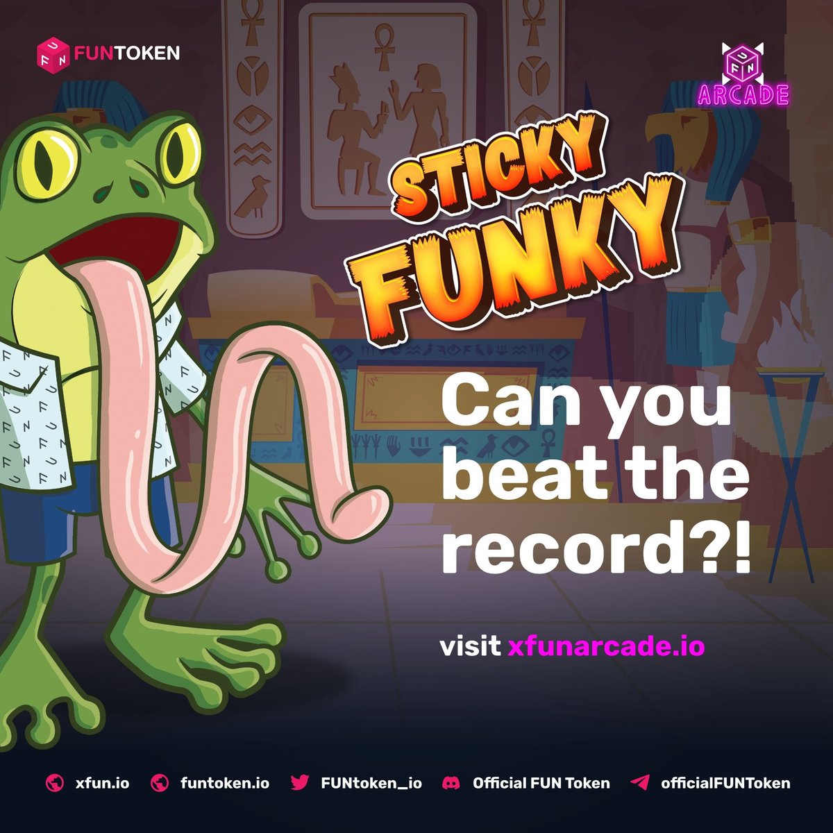 FUNtoken_io's tweet photo. Happy Friday #FUNToken fam.
This weekend, we will spend two days playing games on the #XFUNArcade.
Weโre set to break the record on Sticky FUNky, which is currently 63 points. Can you do better?
๐ https://t.co/oL92fPeBy2 https://t.co/662YAOQxXF