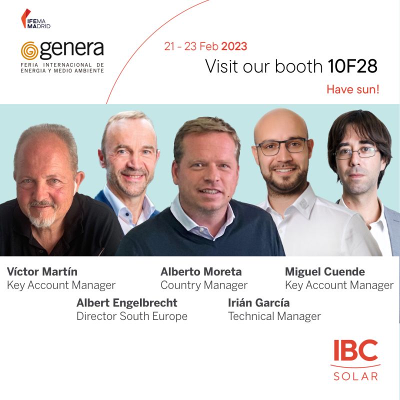 We will be <a href="/FeriaGenera/">GENERA</a> at GENERA 2023 from 21-23 February! At our stand 10F28 you'll expereience everything about new products, trends, projects... Our team has a lot to tell and show you. Join us in Madrid! #HaveSun ifema.es/genera #feria #GENERA2023 #energytransition