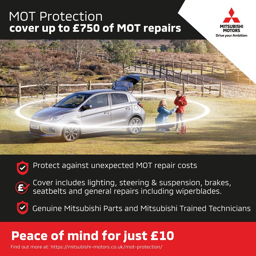 With Mitsubishi, you can banish any MOT day nerves for just £10 with our MOT Protection, covering up to £750 of MOT repairs. Find out more: mitsubishi-motors.co.uk/mot-protection/ #Mitsubishi #MitsubishiMotors #MitsubishiMotorsUK #MOT #MOTProtection