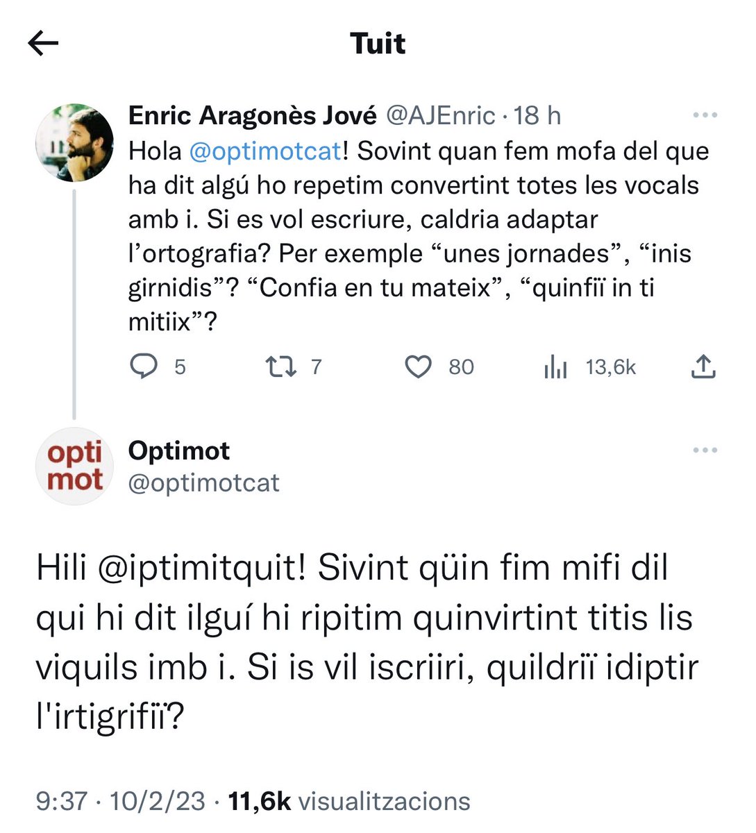 10 de febrer i ja tenim un dels millors tuits de l’any.