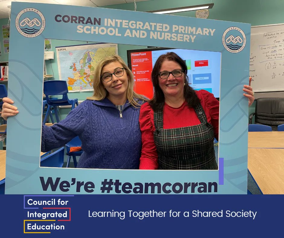 NICIE Officers Cliodhna Scott-Wills and Laura Largey were delighted to work with the Governors of @corranips as they explored their Integrated ethos. Such a committed team of volunteers. It was so nice to be welcomed as part of #teamcorran #ChooseIntegrated