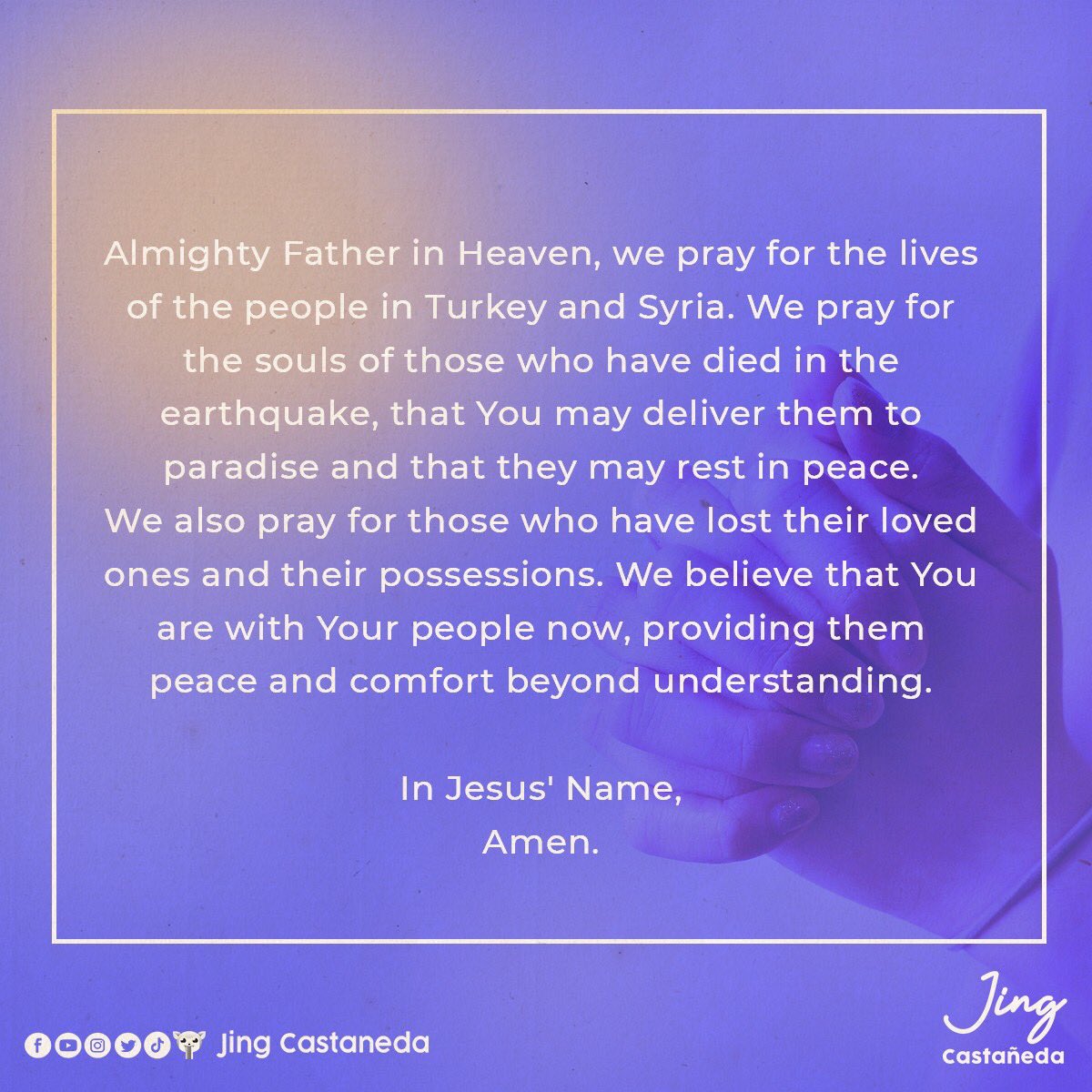 Jing Castañeda on Twitter "Sending prayers to everyone affected from