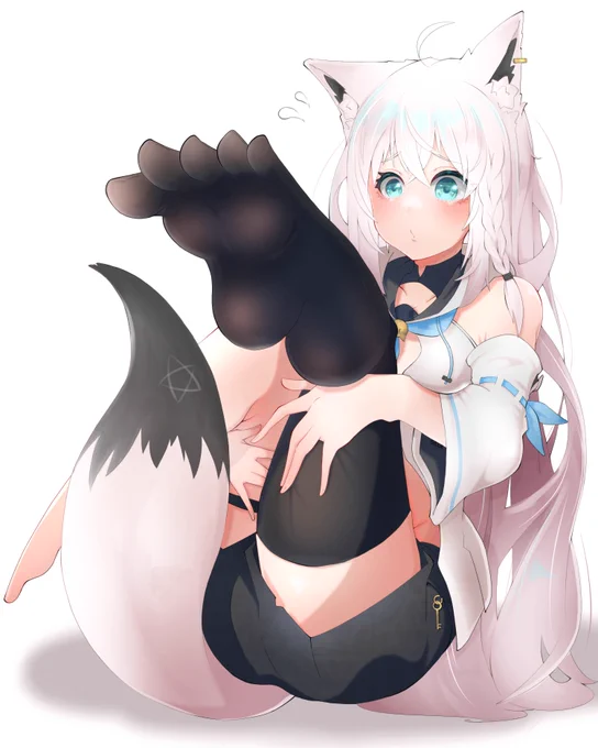 靴下やぶけたかな#絵フブキ 