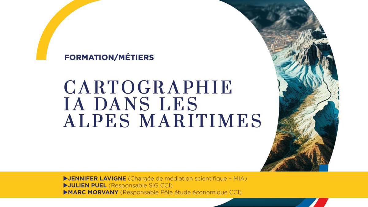 Maison_IA's tweet image. [#WAICF06 #IATALKS 🎙️] by « Côte d’Azur France » Terre d’IA !

🗺️CARTOGRAPHIE IA DANS LES ALPES MARITIMES avec⬇️
✔️JENNIFER LAVIGNE @Maison_IA 
✔️JULIEN PUEL @CCIcotedazur 
✔️MARC MORVANY @CCIcotedazur 

🔴 Live sur notre chaîne YouTube : youtu.be/_eDvvU_D4u4