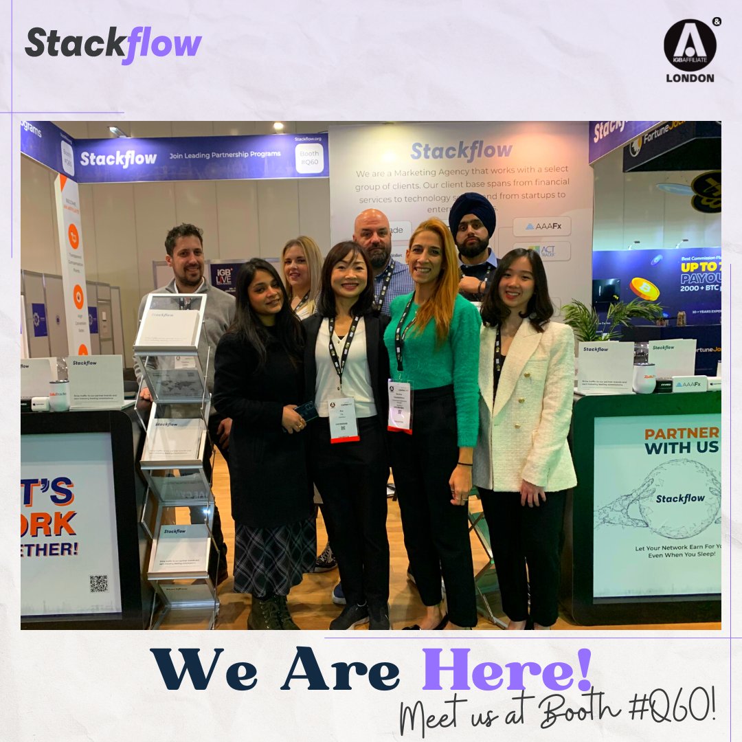 StackflowT's tweet image. Day 2 at the iGB Affiliate 2023- we are all set ️🔥
Waiting for you at booth #Q60! 
Let's connect! 
#StackflowTechnologies #ExCeL #London #Networking