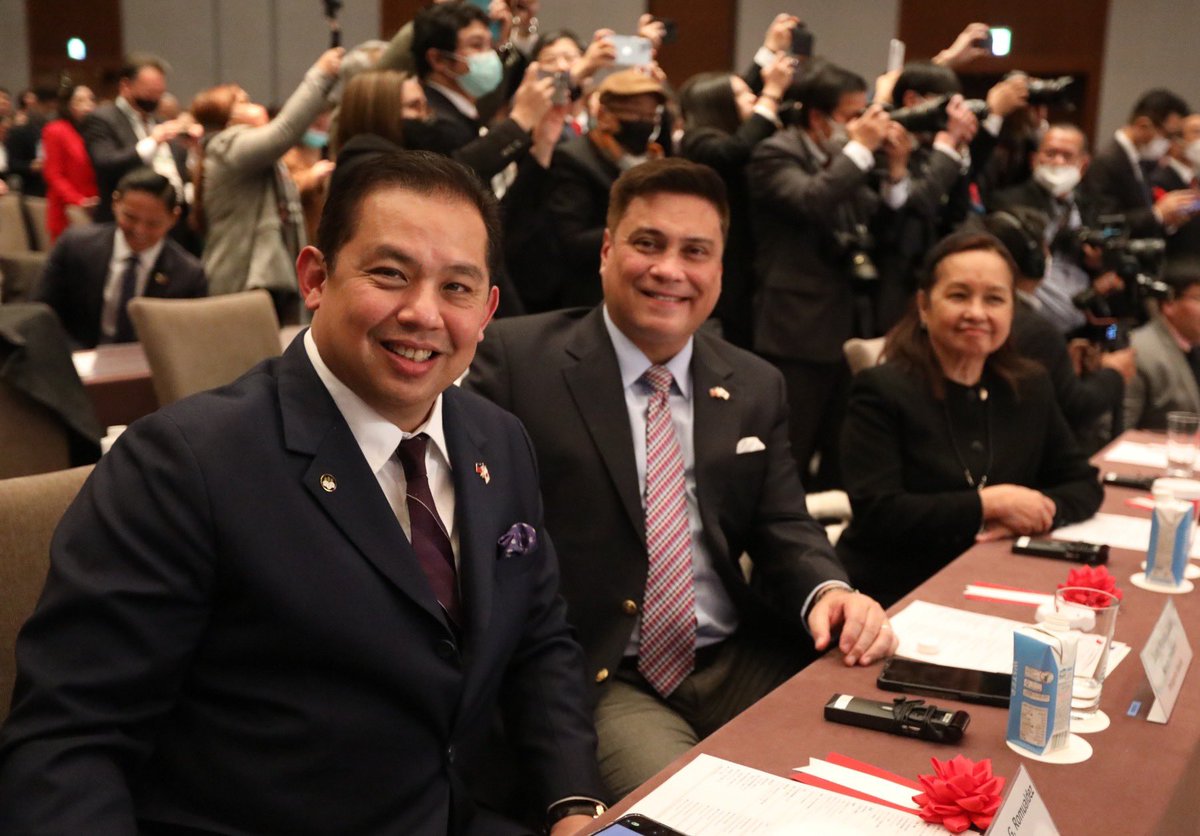 LOOK | Speaker Martin Romualdez, Senate Pres. Migz Zubiri and former President now Senior Deputy Speaker Gloria Macapagal Arroyo joins the Philippine Business Opportunity Forum at the Tokyo Palace Hotel in Japan. | <a href="/smninews/">SMNI News</a> <a href="/DZAR1026/">DZAR 1026 SMNI Radio Manila</a>