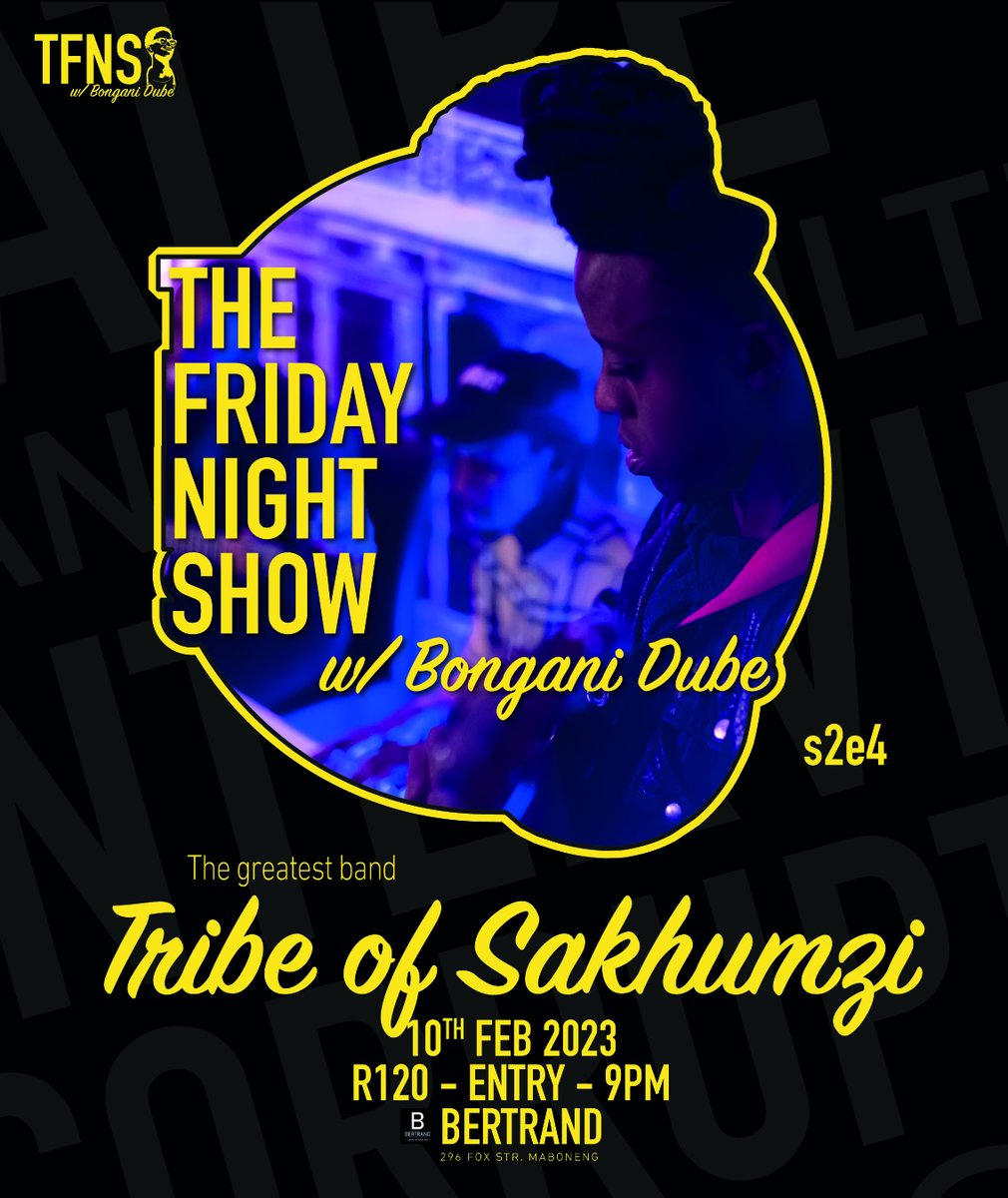 Hello, beautiful world. Tonight we have another instalment of your favourite late-night talk show. The Friday Night Show w/ Bongani Dube