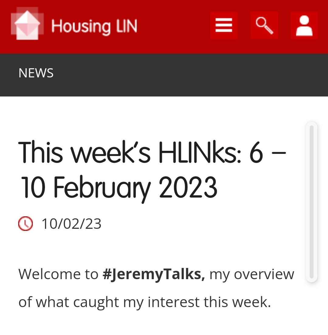 Jeremy_HLIN's tweet photo. And check out what else caught my interest in #JeremyTalks
🏆@DesignForHomes 2023 awards deadline extended 
🏥@NHSEngland #BuildingforHealth resource 
💷£53m @OHID housing funding for drugs &amp; alcohol recovery 
🗒️@CommonsLUHC #planning Inquiry
📄a new @TunstallHealth blog https://t.co/PiIvBfGpOo
