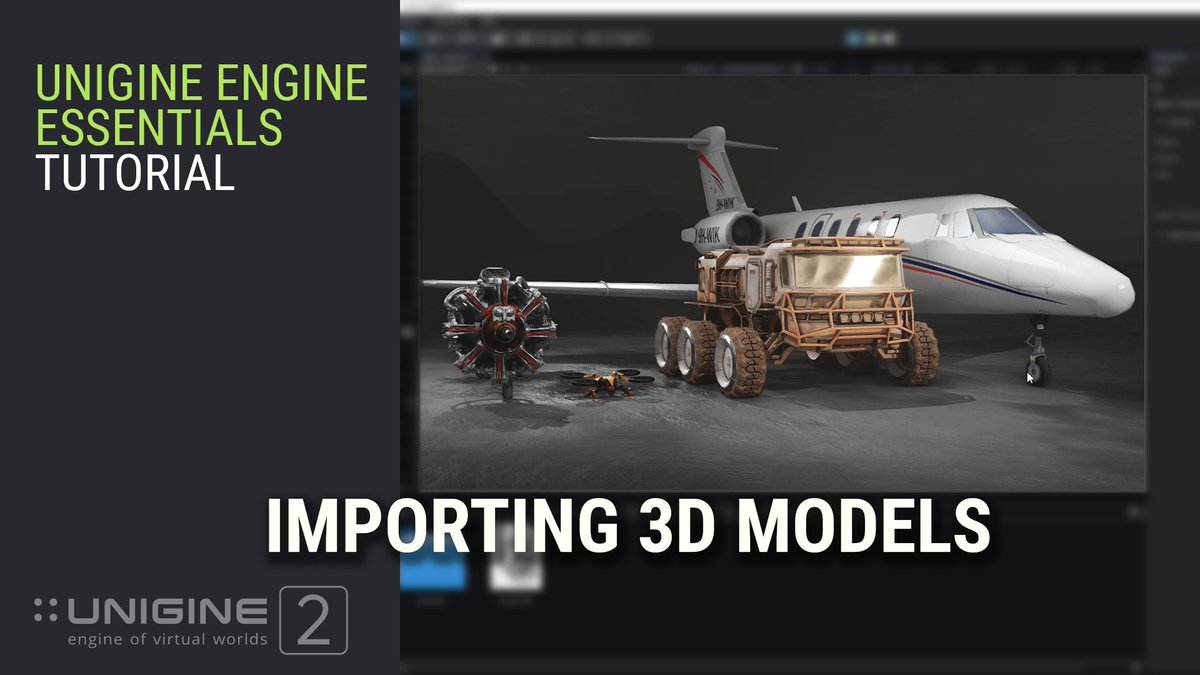 Unigine's tweet image. youtu.be/TbKExi7zIcM
New tutorial on how to import 3D models to UNIGINE is up on our channel! Check it out and don't forget to let us know what you think!
#uniginetutorial #3dengine #3dmodelsimport