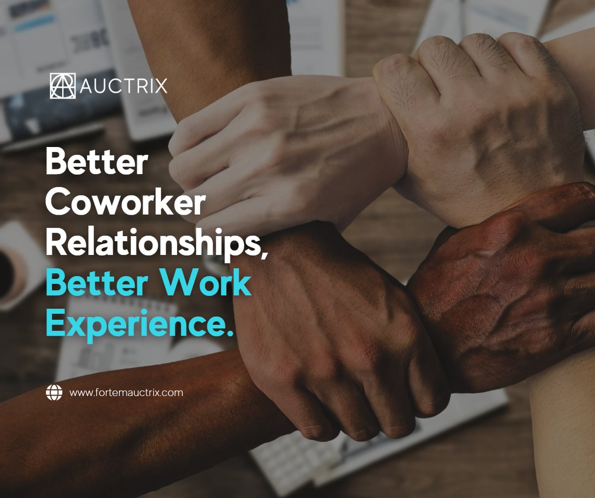 fortemauctrix's tweet photo. Developing relationships with your co-workers can make work a more enjoyable place. Ask them about their interests, hobbies, and families. You don’t have to be best friends, but building relationships with your colleagues can make work more enjoyable.
#Auctrix https://t.co/nQfHCLhoz0