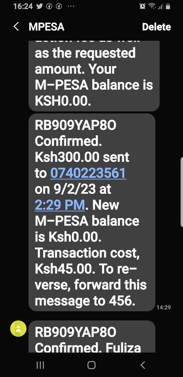 o_shizzy's tweet photo. @Safaricom_Care I made this transaction yesterday....that number is not in service plus the transaction fee was too high..... I did reverse but nothing yet https://t.co/mkuEVrX4Dl