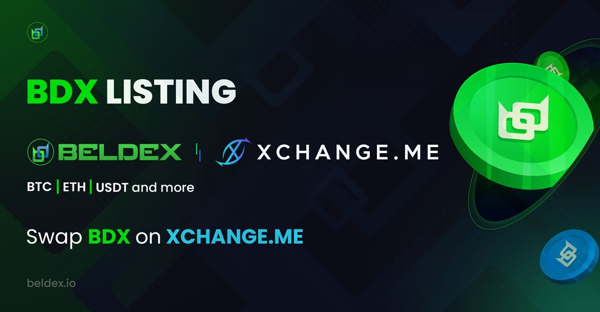 BeldexCoin's tweet image. $BDX is now available on @xchange_me_  🚀

You can swap it from here👇
BTC to BDX: xchange.me/exchange/estim…
ETH to BDX: xchange.me/exchange/estim…
USDT to BDX: xchange.me/exchange/estim…