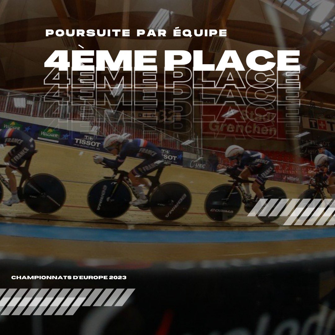 LeNetMarie's tweet photo. Malheureusement ce sera une quatrième place sur cette poursuite par équipe, nous avons tout donné mais les allemandes ont été plus fortes.

C’est dommage, car nous avons une très belle équipe, mais ça promet pour la suite ! 💪🏼

#cycling #track #europeenchampionship https://t.co/owG0IUATzi