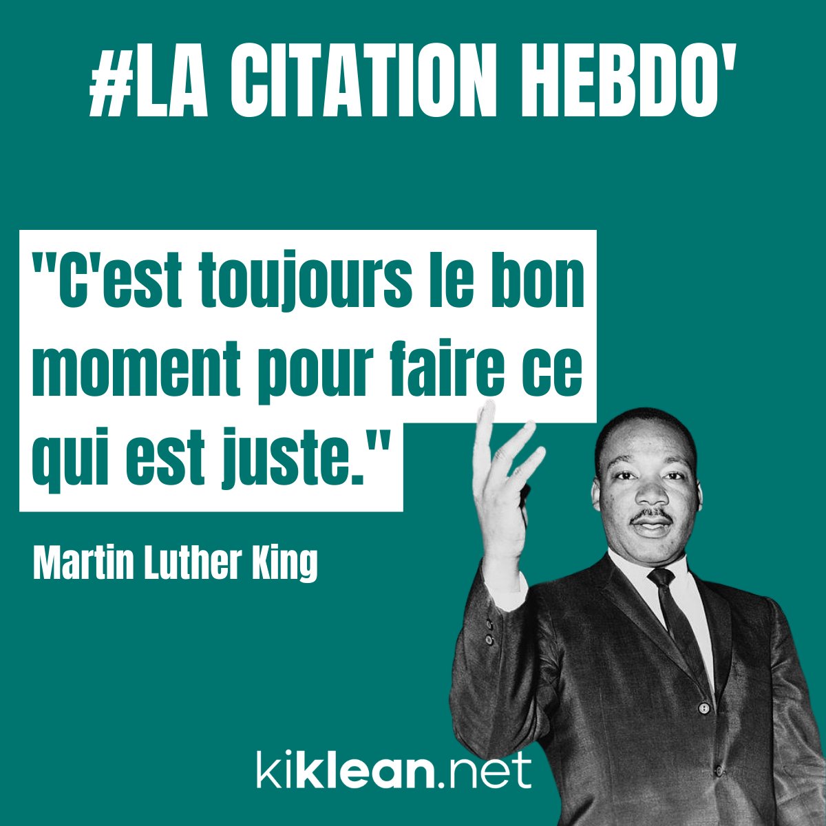 Kiklean_net's tweet photo. C'est Lundi , donc petite #citationhebdo' pour commencer la semaine ! Bon courage 💪

- L'équipe https://t.co/cmIWtjHo7u . 😊

#MartinLutherKing #citation #motivation https://t.co/5P9oXgbTou