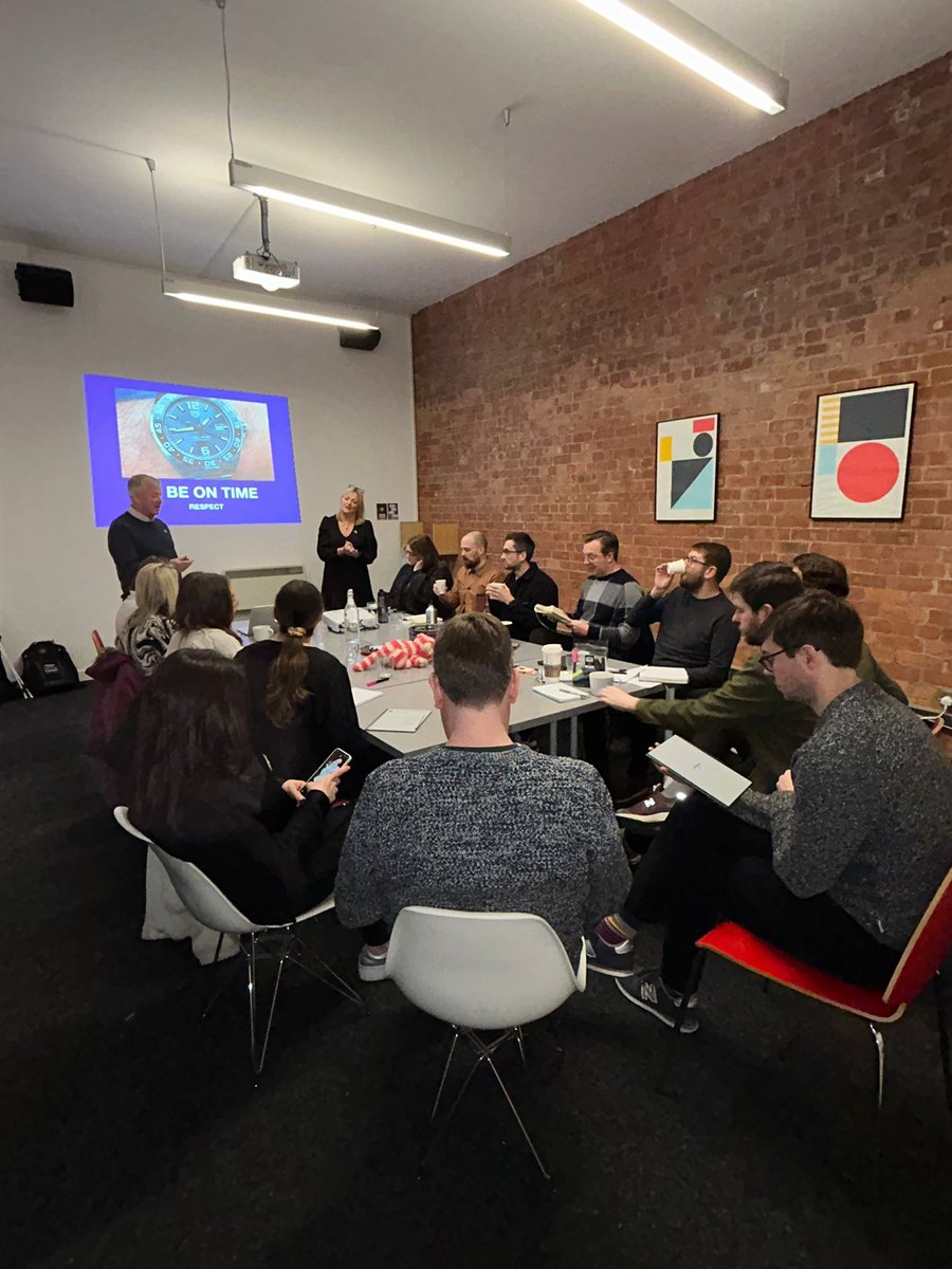 AgentMarket_X's tweet photo. Some of our directors and senior team took part in an invaluable training session yesterday.

A huge thanks to the brilliant @JohnHaynesFoun2, who spoke to us about fostering a culture of excellence, with a focus on personal development &amp; collaboration. We loved it 🙌 https://t.co/rQAsGgjZ3G