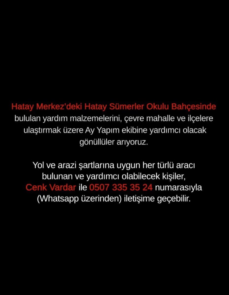 Gönüllü arıyoruz‼️