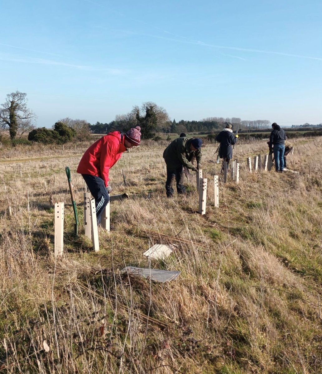 A fantastic day with Norwich @avivaplc. Nearly 400 trees planted at @DeepdaleFarm as part of an intervention to reduce surface flood risk. Enthusiastic volunteers keen to continue to support our natural flood management projects across Norfolk… We think their smiles say it all!