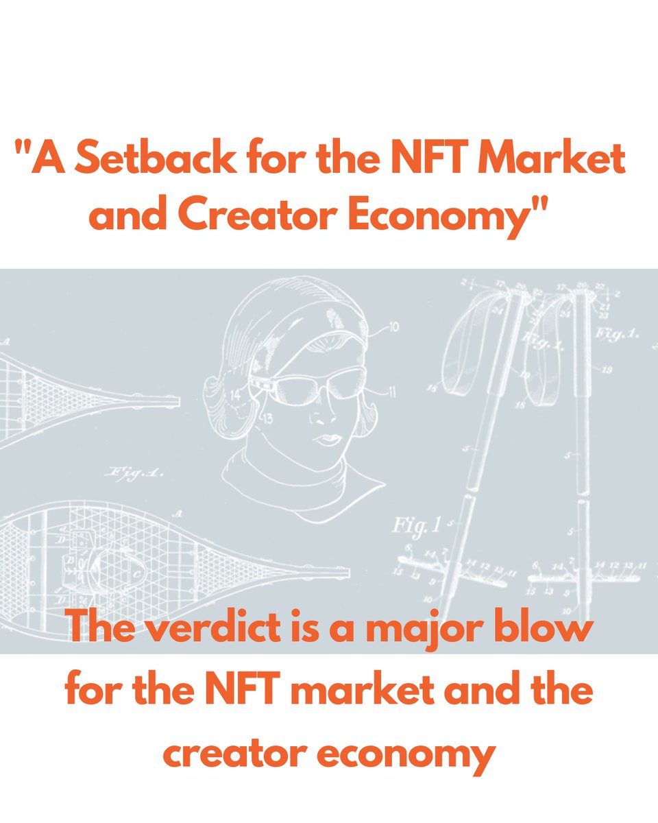 NFTorney's tweet photo. NFT Waters Muddled Further: Jury Finds against MetaBirkins: https://t.co/DySCujszVl