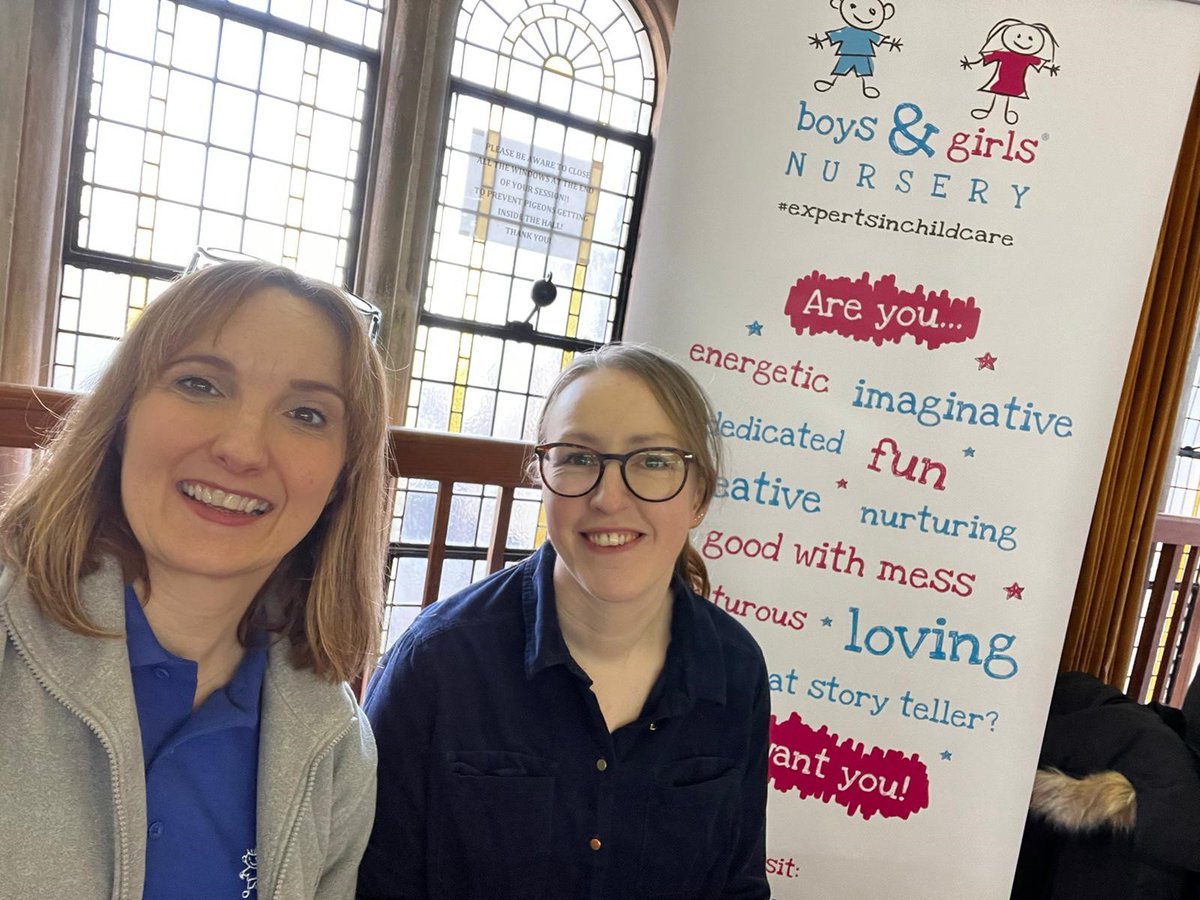 Our team are at Beechen Grove Church, Clarendon Road, Watford, to talk through the employment opportunities currently available at Boys &amp; Girls.

Visit  boysandgirlsnursery.com/our-team/?acti… for more info on vacancies, benefits, &amp; to submit your enquiry today!

#expertsinchildcare #joinourteam