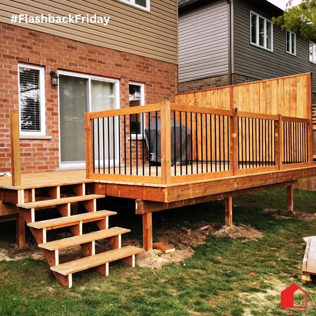 VTP_Con's tweet photo. 🚨#FlashbackFriday 🚨 to this custom-built 5-step, wooden deck with black spindle railings &amp; privacy fence for yet another satisfied customer… https://t.co/cp36DcAoda