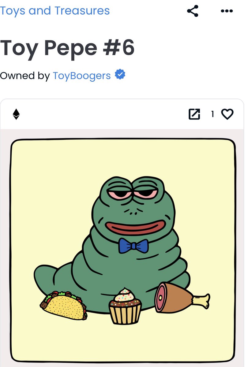 sunnydayzsoon's tweet photo. Just saw this @ToyBoogers Toy Pepe NFT matching my Fish bowl slug monster. 

I need!!! 

What do I have to burn down to get!! https://t.co/RQK531kYuD