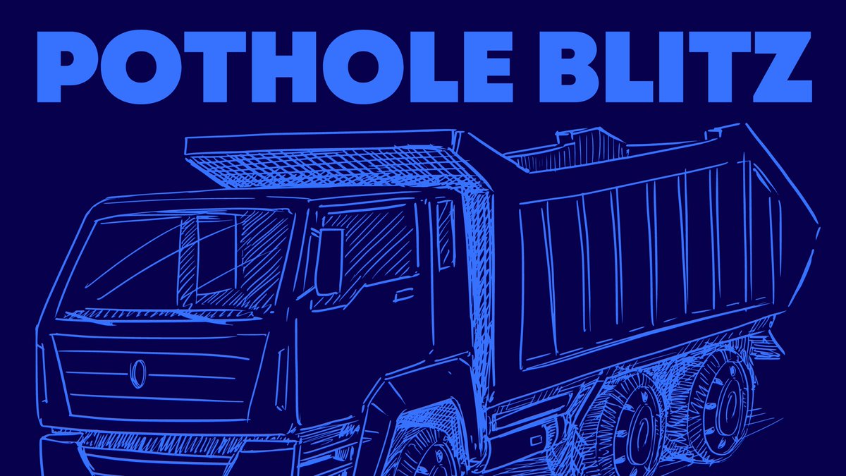 JohnTory's tweet photo. Tomorrow, the @cityoftoronto will launch its first pothole repair blitz of the year to keep our roads in a state of good repair.

City crews will work a 12-hour shift, from 6AM-6PM, to repair as many potholes as possible across the city. https://t.co/hViEqQVVNq
