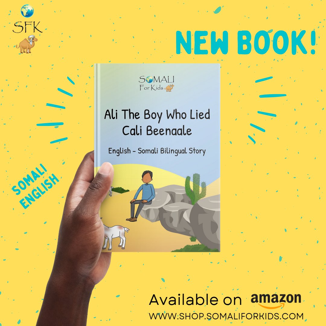 SomaliKids's tweet photo. Check out our newest book! 

Ali the boy who lied is now available in somali - english language on Amazon. #somali #somalibooks #somaliforkids #sfk #read #bilingual #learn #children #sheeko #akri #aqri  #somalia #somaliland #puntland https://t.co/xfsthToOIN