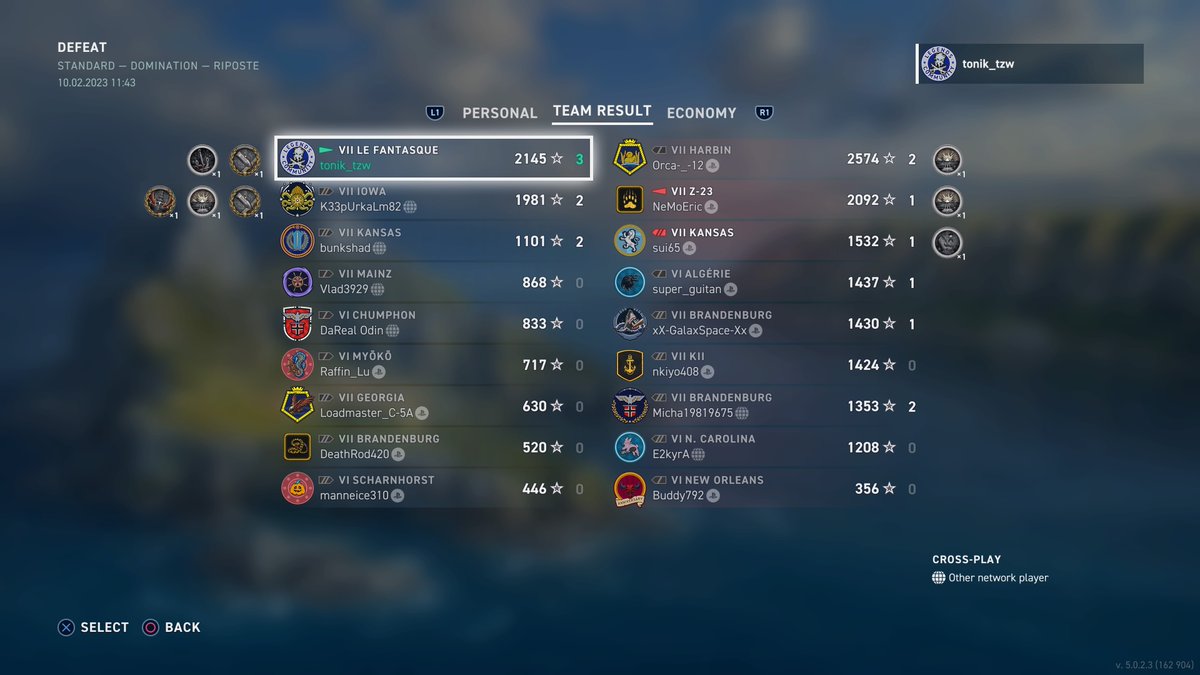 tzw_tonik's tweet photo. Le Fantasque - I get better, the teams get worse! #WoWsLegends #WoWsL_Japan #TurnTheTide #OldGuysGameToo #SpudRun https://t.co/qz6gh8zymM