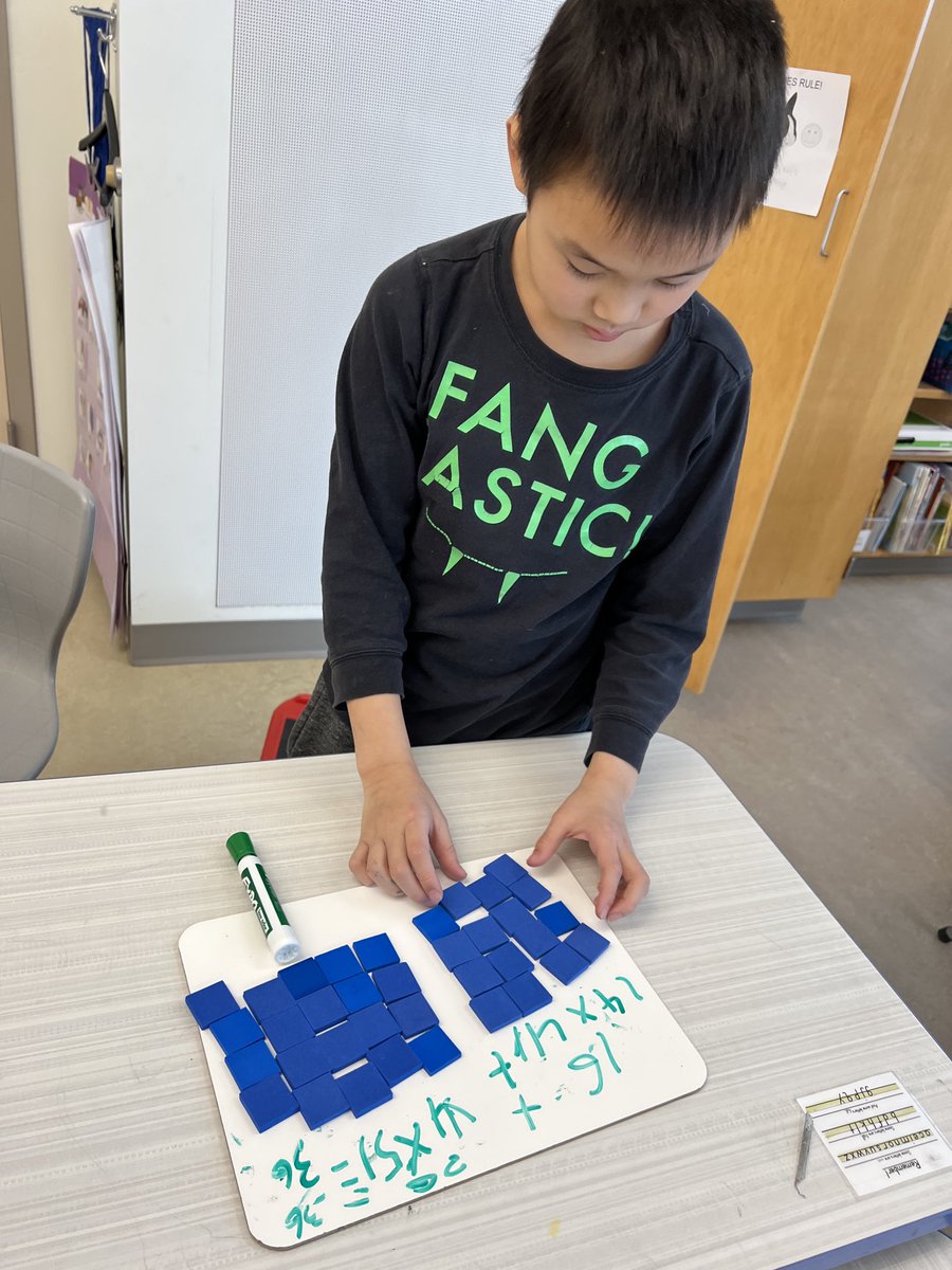 k_12schools219's tweet image. In this fun, hands-on ⁦@IllustrateMath⁩ lesson, we used rectangles to explore multiplication strategies. #gowildcats