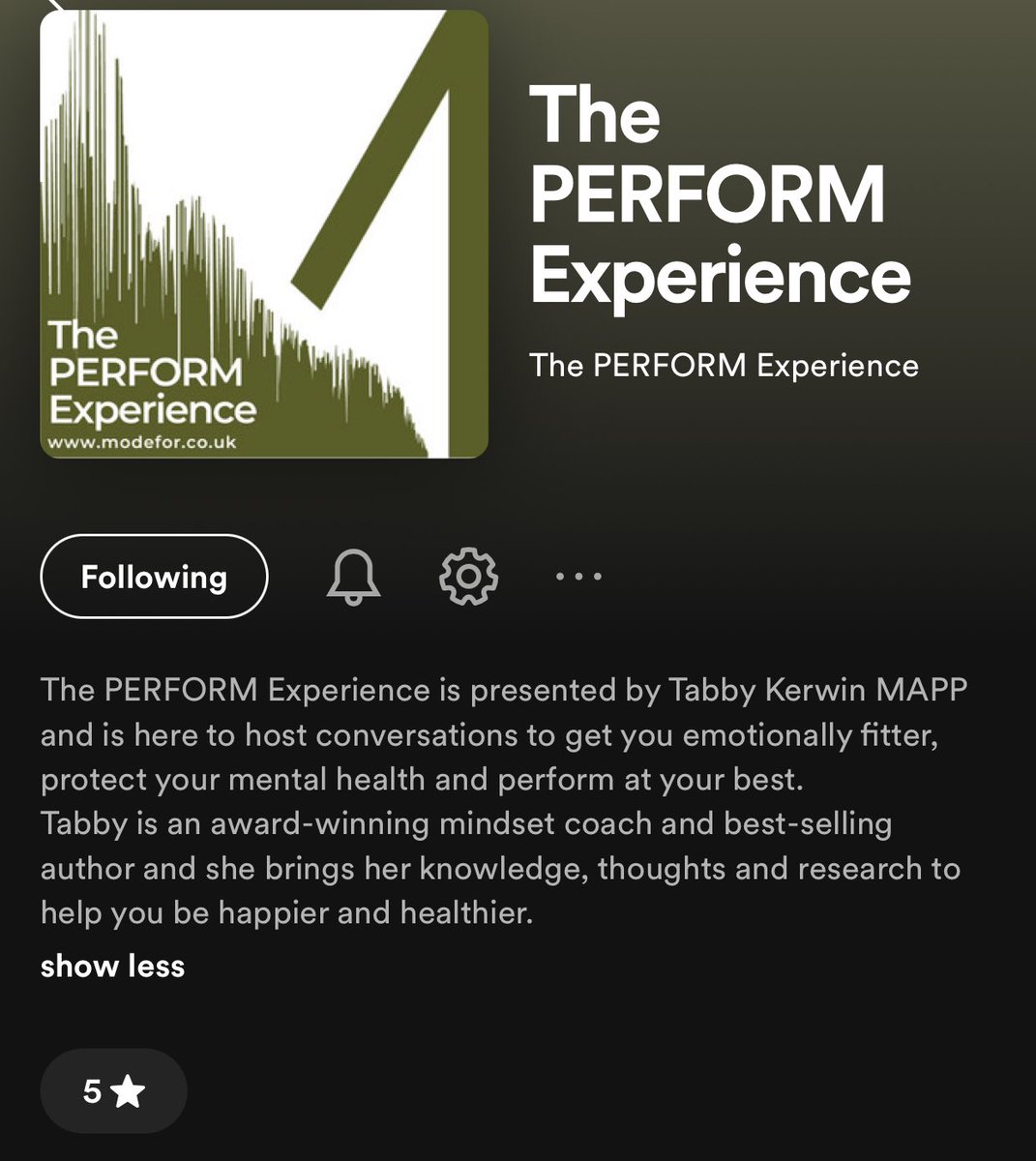Have you caught the new podcast yet?

It’s got some 5⭐️ ratings already. 

#theperformexperience #perform #mentalhealth #emotionalfitness #peakperformance #podcast #havealisten