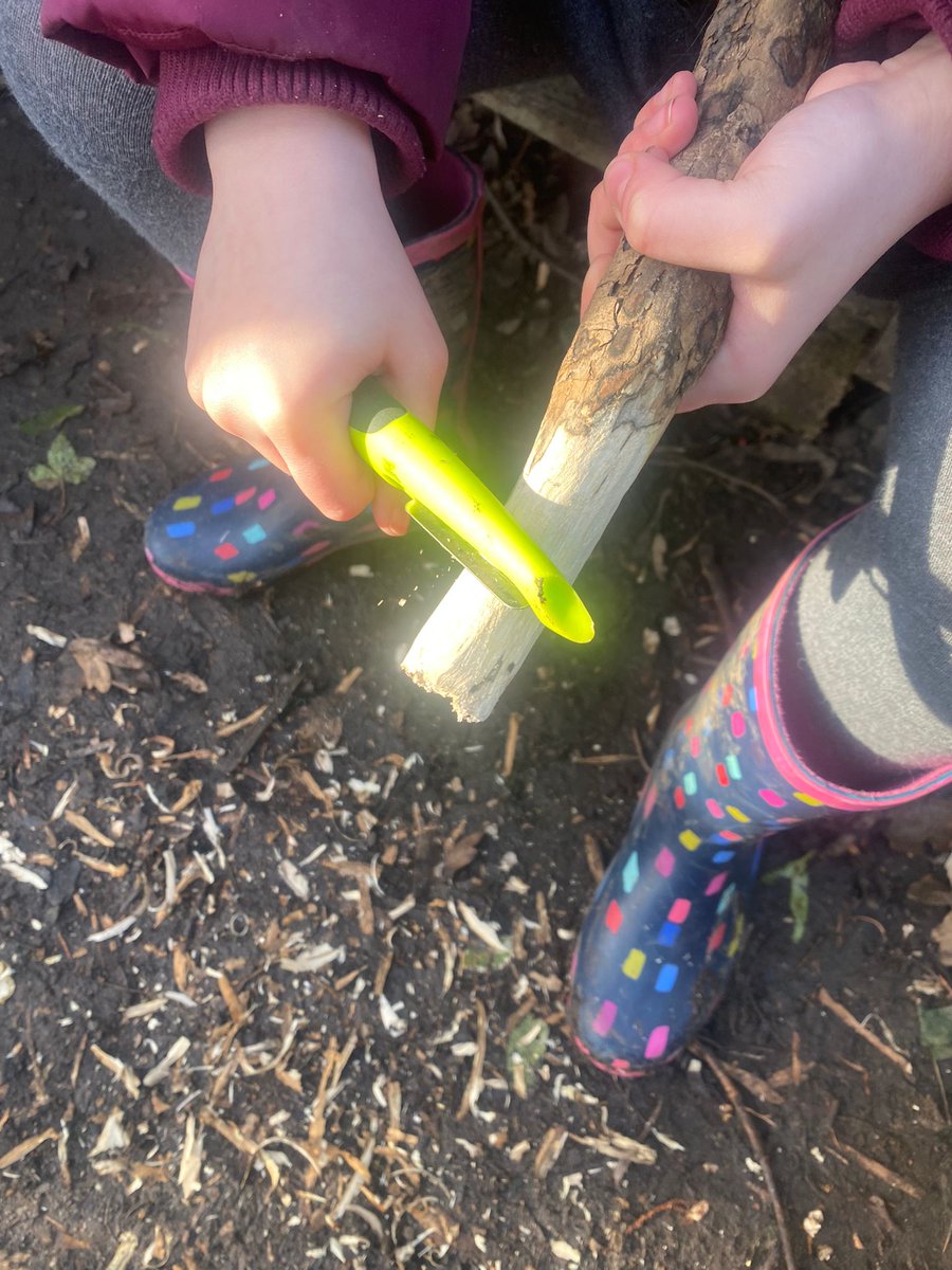 A huge well done to Year 4 for completing their whittling and knots unit in Forest School. They demonstrated the values of #determination  &amp; #curiosity throughout the lessons. Thank you to all the parent helpers for creating a community spirit!