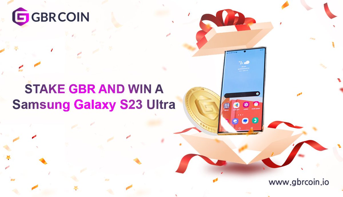 gbr_coin's tweet photo. We have exciting news to share🤩

In a new staking campaign, #GBR Coin is offering all currency owners and new users the opportunity to stake their coins. The Samsung S23 Ultra can be won by staking $10,000 worth of #GBRCoin.

#GBR #GBRCoin #FirstYearAnniversary #SamsungGalaxy https://t.co/zYTdc4NKYu