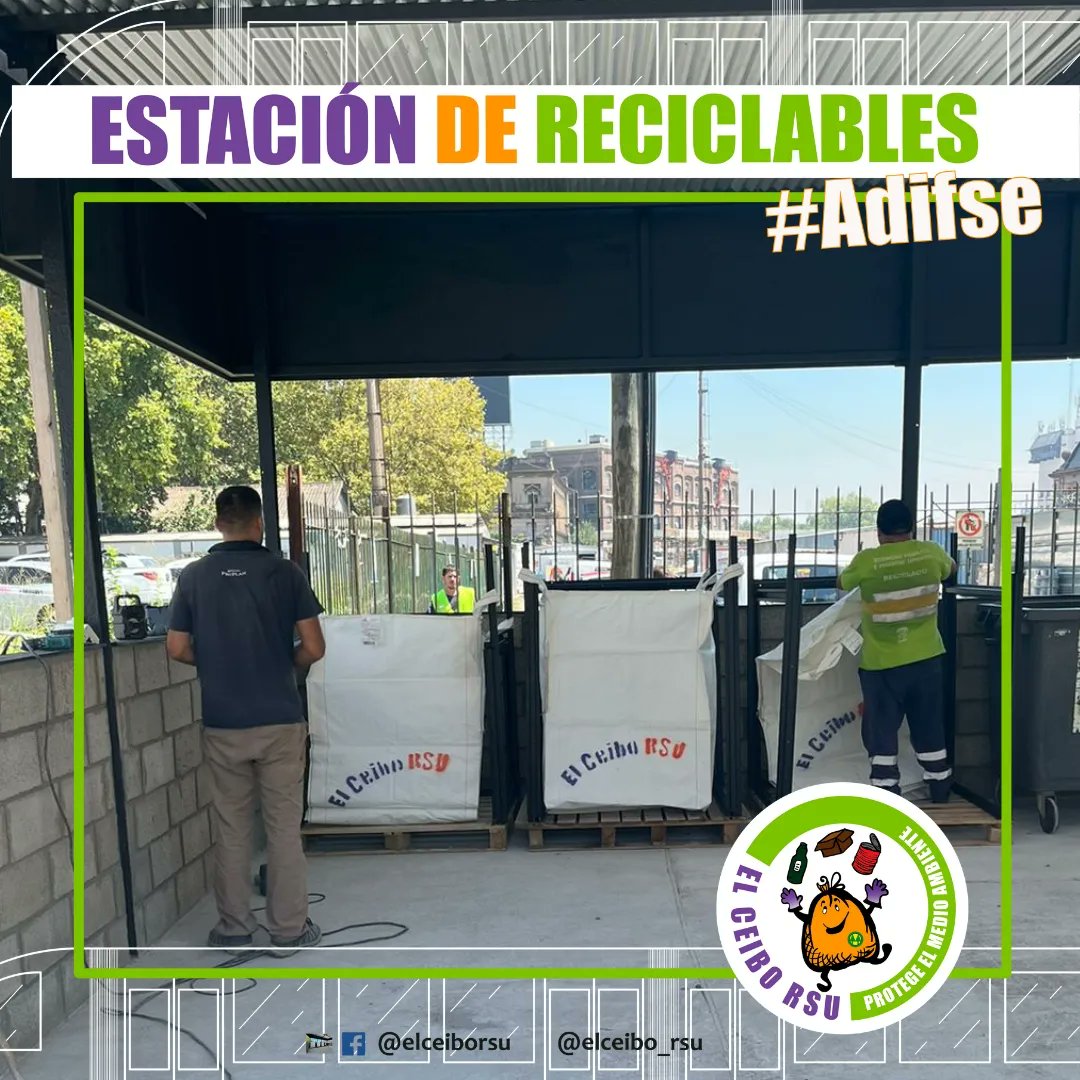 elceibo_rsu's tweet photo. 𝗘𝗦𝗧𝗔𝗖𝗜𝗢𝗡 𝗗𝗘 𝗥𝗘𝗖𝗜𝗖𝗟𝗔𝗕𝗟𝗘𝗦 𝗔𝗗𝗜𝗙𝗦𝗘 ♻️
📍Ayer estuvimos en la inauguración de la estación de reciclables creada por #Adifse para darle fuerza y entidad a la separación de residuos que vienen realizando en la empresa desde hace años. https://t.co/QfcCxPVUXP