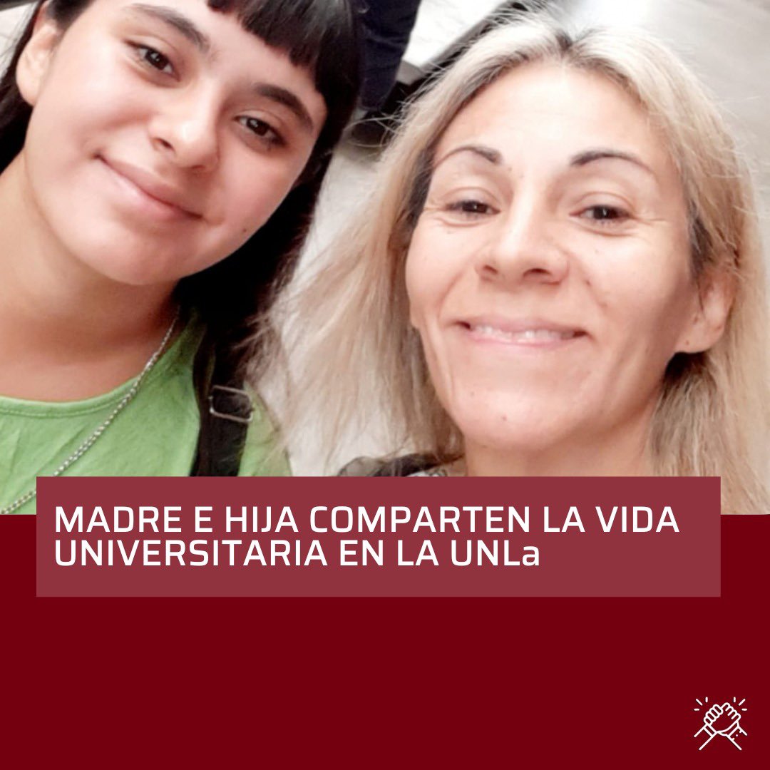 MejorLanus's tweet photo. Madre e hija comparten la vida universitaria en la UNLa 👩🏼‍🤝‍👩🏻

👉 Durante esa jornada, en la UNLa, Milagros empezó el Curso de Ingreso para acceder a la Licenciatura en Audiovisión 🎥, mientras que su mamá retomó la cursada de la Licenciatura en Ciencia Política y Gobierno. https://t.co/PQp32WUwBO