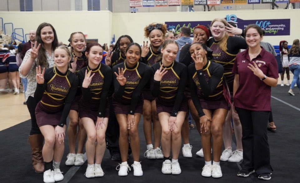 3rd place at regionals and advancing to states! So proud of these athletes and their coaches 🐻💛🖤♥️📣 <a href="/HammondCheer/">Hammond Cheerleading</a>