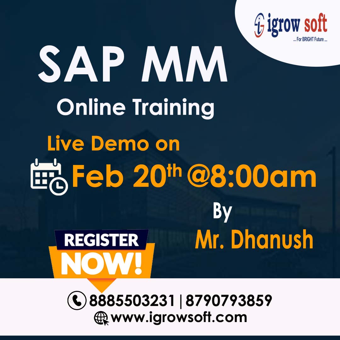 igrowsoftindia's tweet image. SAP MM Training Institutes in Ameerpet Hyderabad|Igrowsoft
Visit:igrowsoft.com/sap-mm-trainin…
Call Us:+91 8885503231,8790793859
Email: igrowsoft.yours@gmail.com

#sapmmtraininginhyderabad #sapmmcertification
#sapmmconsultant #sapmmcertificationcost
#sapmmmoduletraining #sapmmonline