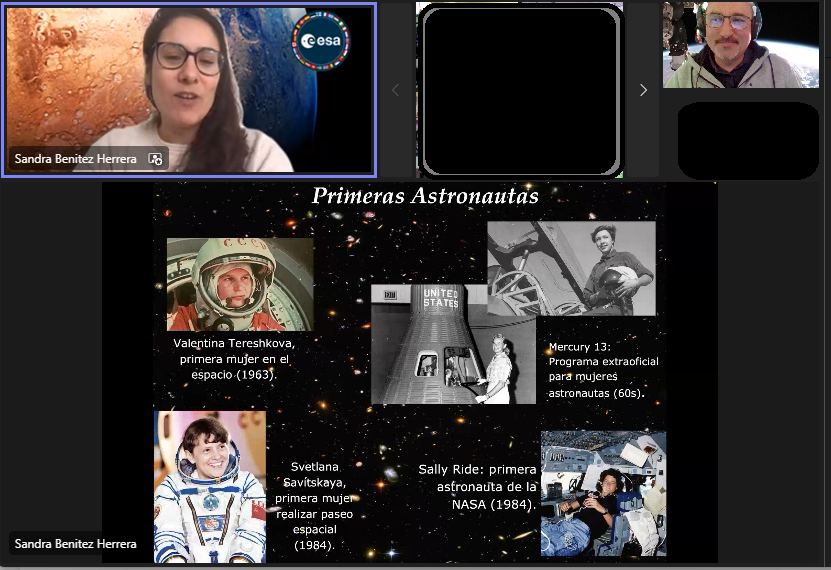 Maravillosa la participación de Sandra Benítez de <a href="/esa_cesar_es/">CESAR Educación Astronómica</a> <a href="/esa_es/">ESA España</a> con motivo del #11F, #ellasinspiranSTEAM #niñaymujerenlaciencia para más de 800 escolares de Colegios del #Principado. Un viaje personal con muchas referencias. ¡Gracias!, estamos encantados. <a href="/EseroSp/">ESERO Spain</a>