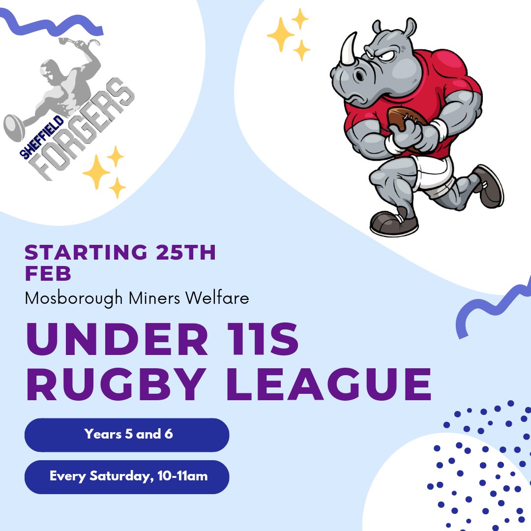 forgersrlfc's tweet photo. 📢 Attention All Parents 📢

Under 11s training starting soon 🥳

📆 Starting date: Saturday 25th Feb
🔁 Continuing every Saturday until told otherwise
🧒👧 Under 11s (Year 5 and 6) 
🕐 10am till 11am
🏠 Mos Miners
🏉 On grass

All players welcome. Get involved 🟣🟡 https://t.co/Wjw5xrb2NA