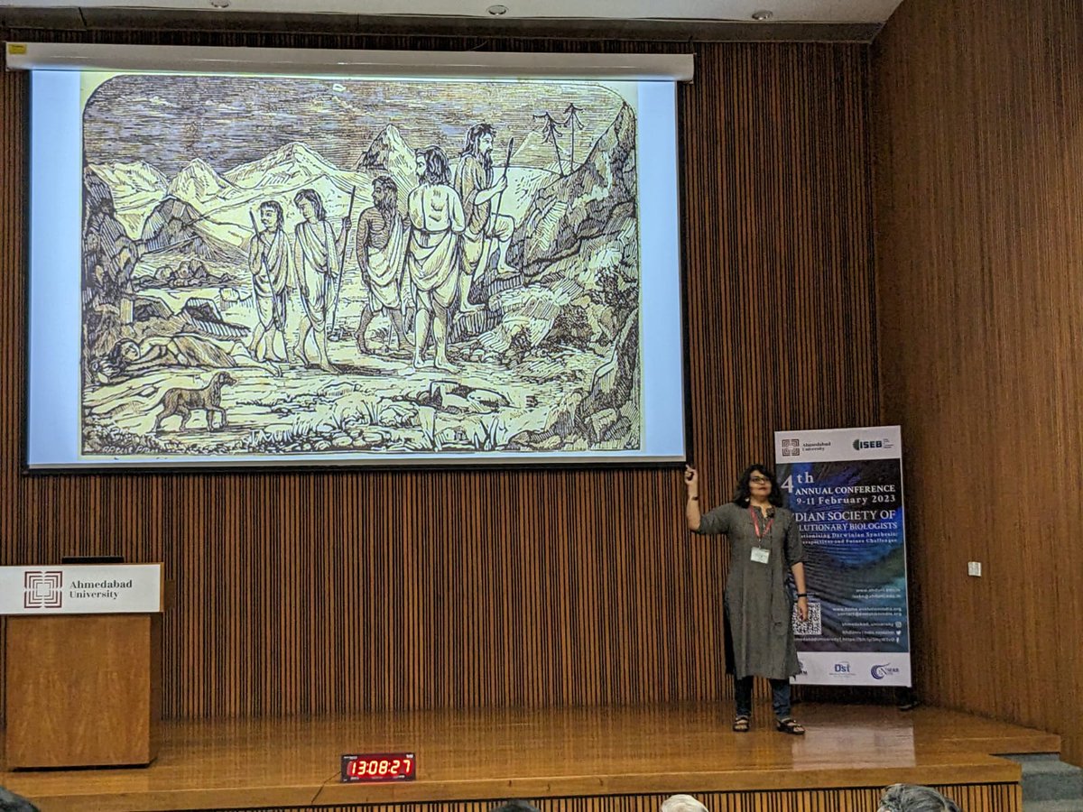 Abhadra7's tweet photo. It was great to present a brief overview of our work on #freerangingdogs at #iseb4 today. Thanks to @ManishJNV99 for capturing moments of the talk. All the discussion that followed, over lunch and tea was absolutely wonderful. #joyofscience @india_evolution https://t.co/W8nSFyhFIi