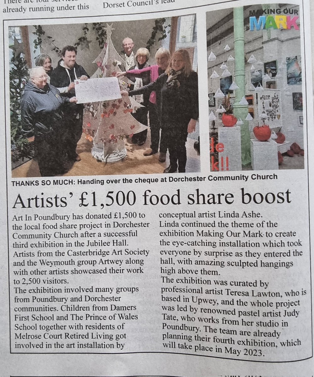 Great reminder of our December success.  
<a href="/westdorsetmag/">The West Dorset Magazine</a> #art #exhibition #community #fundraising
