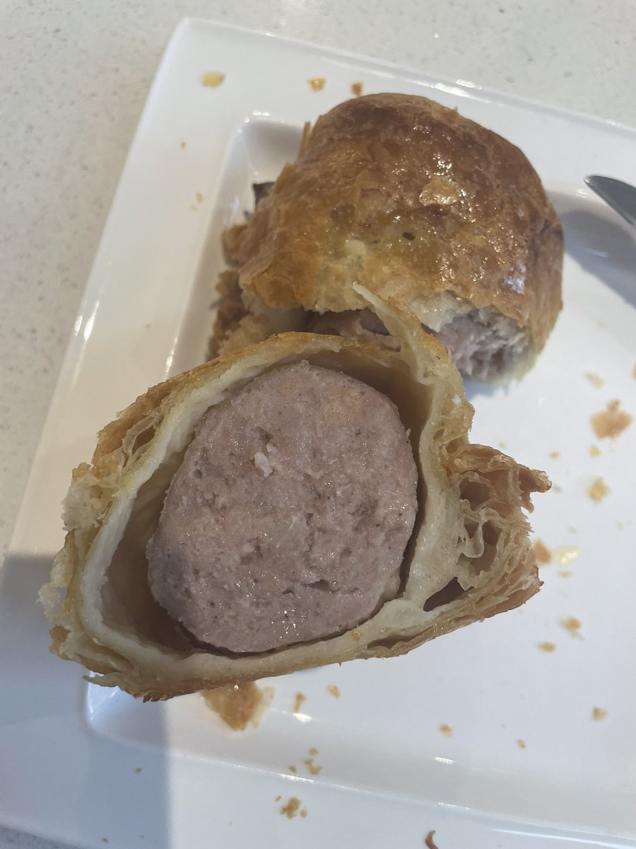 Disappointed there’s no black pudding in my pork and black pudding sausage rolls I bought today! <a href="/Geordiebanger/">Geordie Banger Co.</a>
