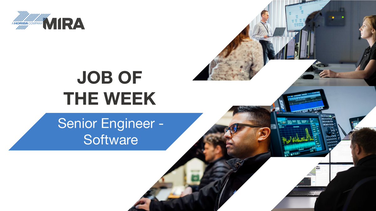 MIRAEngineering's tweet image. 🔹 Job of the week 🔹

We&apos;re recruiting a Senior Software Engineer to join our Software and Electrical Engineering team! 

To find out more and apply, visit: bit.ly/3HMqVud

#JobsInEngineering #HORIBAMIRA #AutomotiveJobs #EngineeringJobs #WeAreHiring #JoinOurTeam