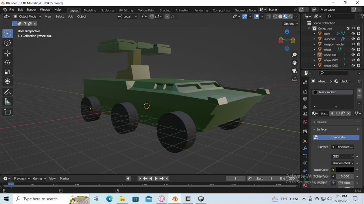 UotsabCKZ's tweet image. I am tired of finding and credit listing 3D models for my game. So today, I created a model by myself.
As gamers will spend more time on air, ground vehicles can be lowpoly.
#3dart #blender #Blender3d #blenderart #lowpoly #gamedev #IndieGameDev #indiedev